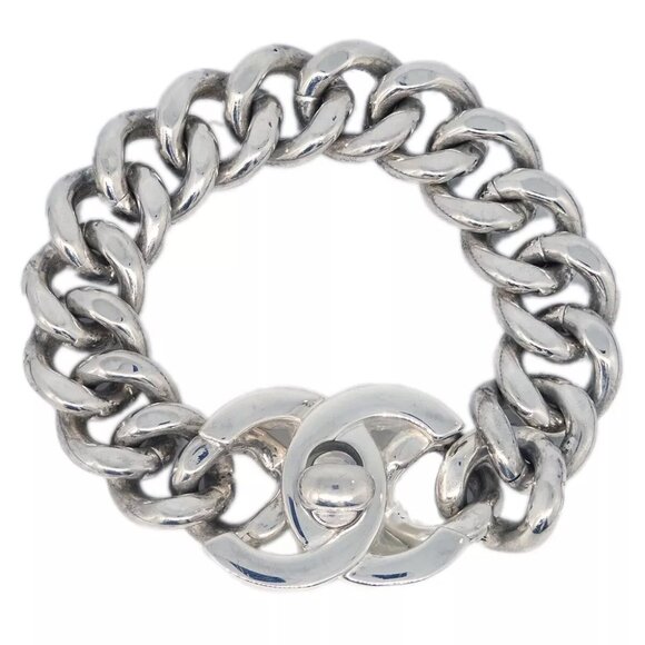 Chanel Turnlock Bracelet Silver 96P - Picture 1 of 4